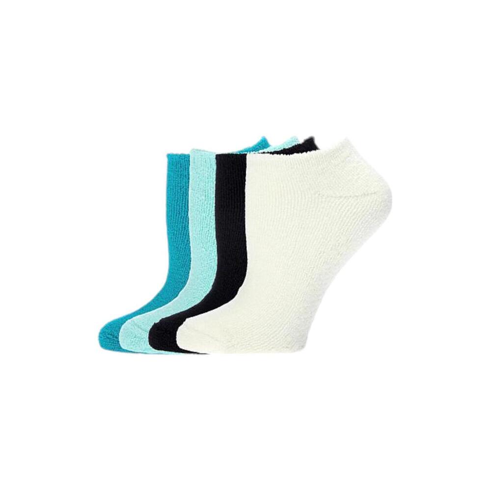 Comfort Code 4-pack Low-Cut Socks with Grippers Aqua